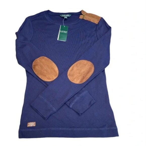 Ralph Lauren Long Sleeve Crew Neck With Suede Details - Picture 5 of 16